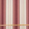 Bordeaux, laksefarvet og hvide striber - Markisestof