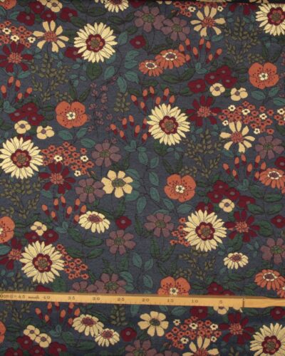 Blomster på mørkeblå bund - Gobelin
