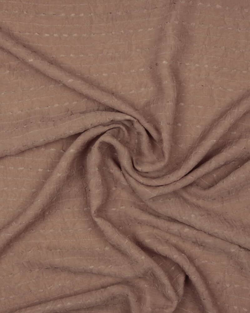 Lys brun med struktur - Chiffon, polyester - Info mangler