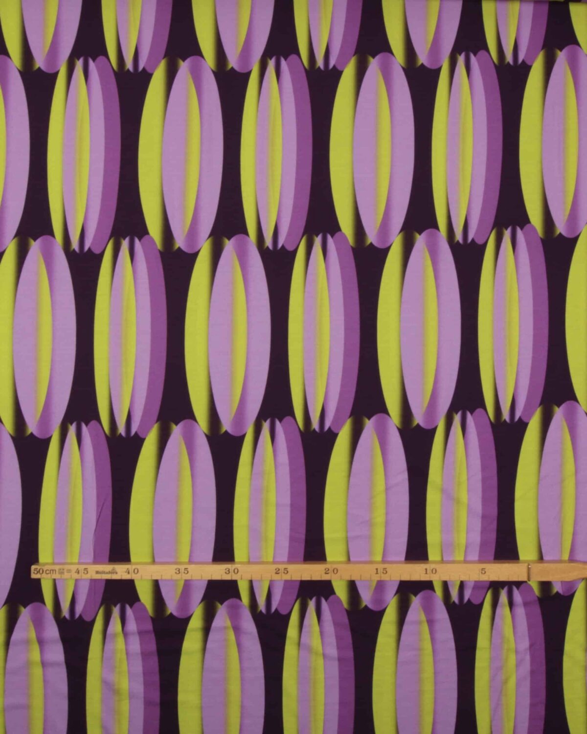Aubergine, lilla og lime - Viskose Jersey - Billede 3