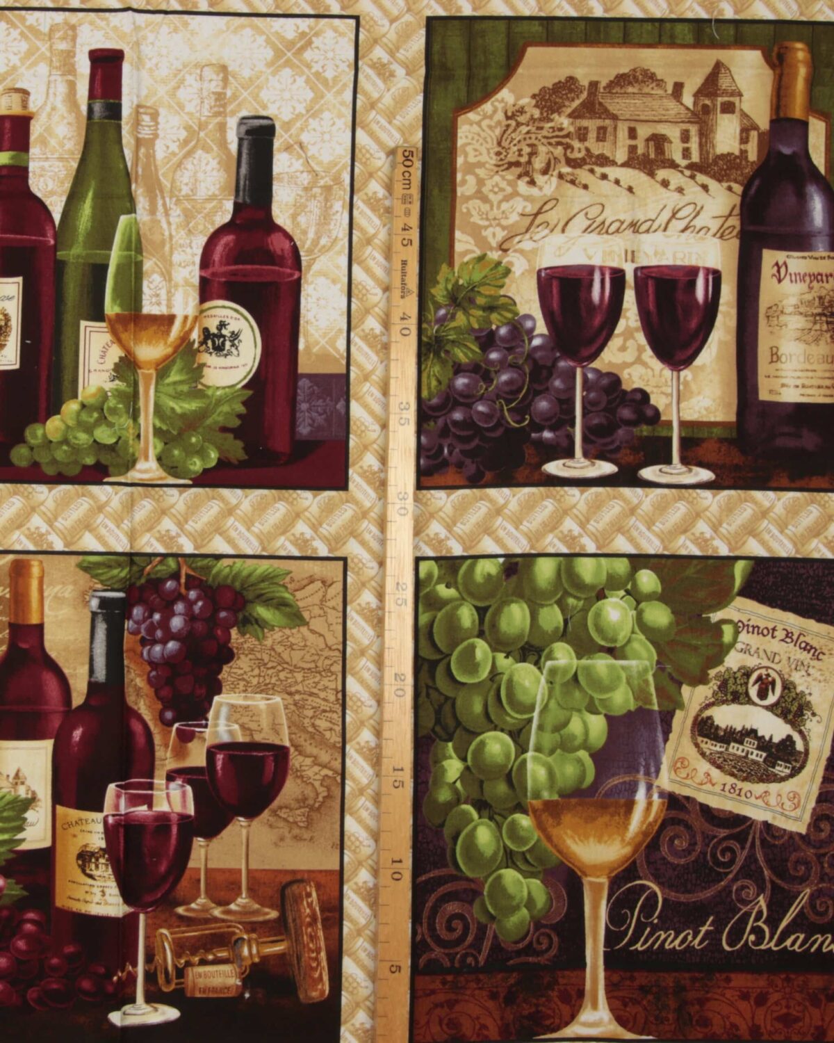 Vin og druer, 6 motiver - Patchwork rapport - Billede 3