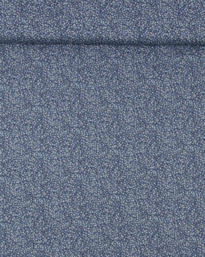 Småblomstret, blålilla, hvid på blå - Patchwork