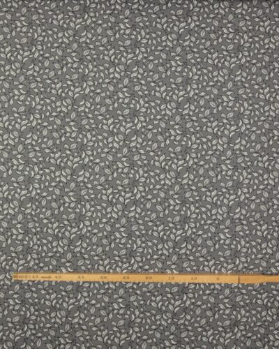 Grå m. offwhite blade - Viskose 7 Grå m. offwhite blade - Viskose