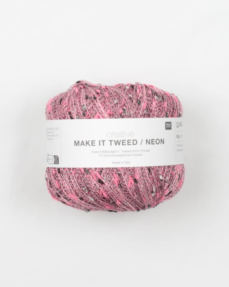 Make It Tweed, neon pink, fra Rico Design