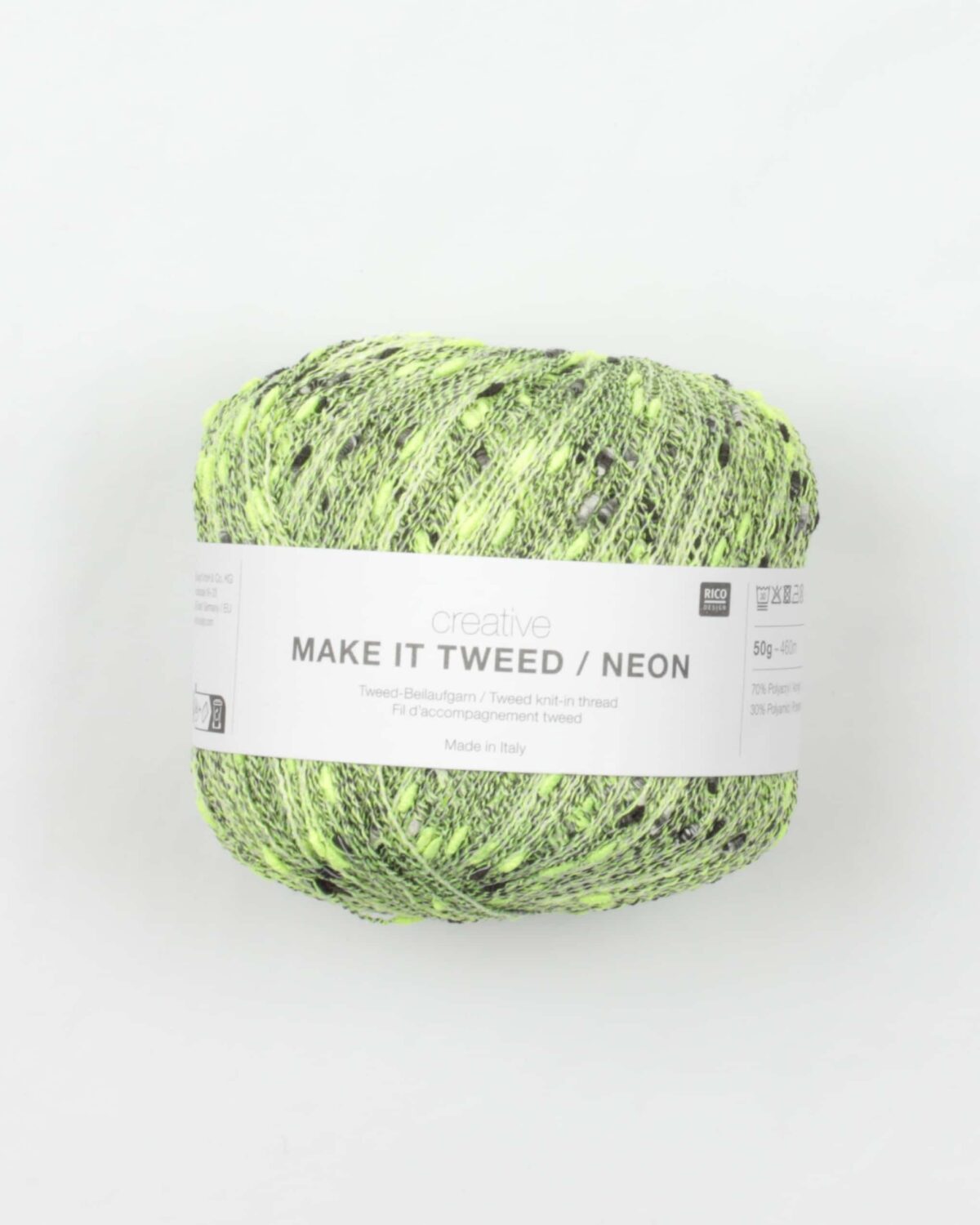 Make It Tweed, neon grøn, fra Rico Design