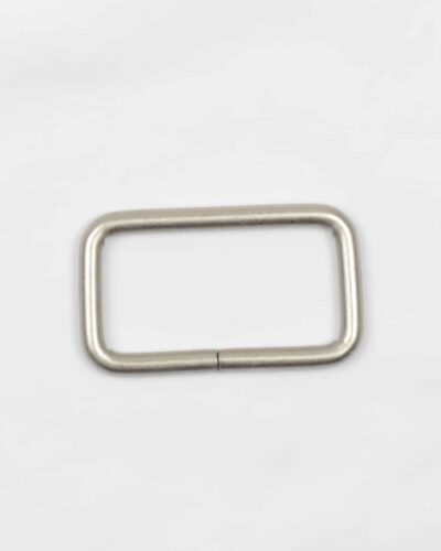Firkantet ring, mat sølv - 38 mm