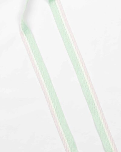 Trefarvet, rosa/offwhite/mintgrøn - Tittebånd