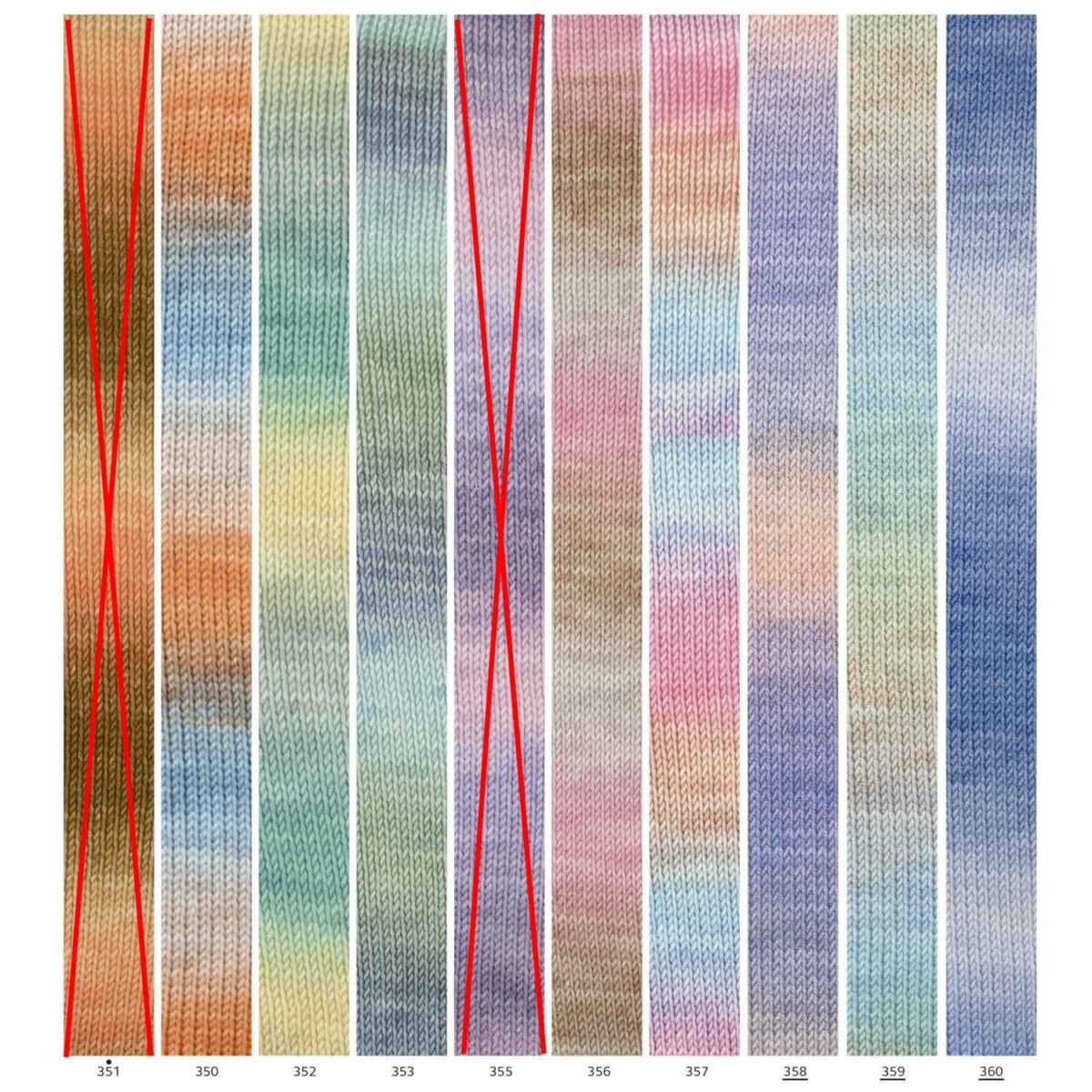 Merino Baby Aquarelle fra Katia i flere farvekombinationer - Billede 2