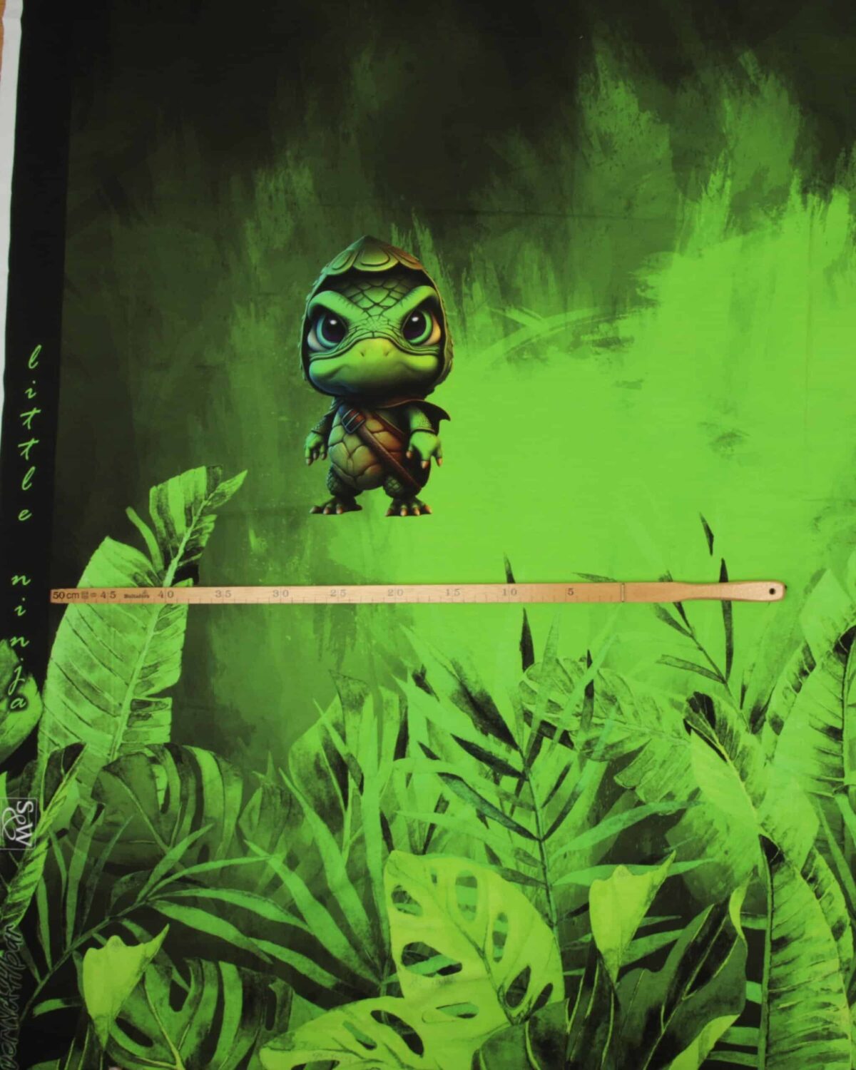 Little Ninja, et stort motiv - French Terry rapport - Billede 4