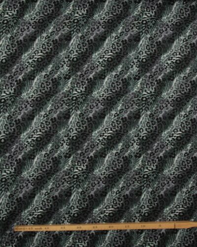 Turkis/mint fjer - Viskose Jersey