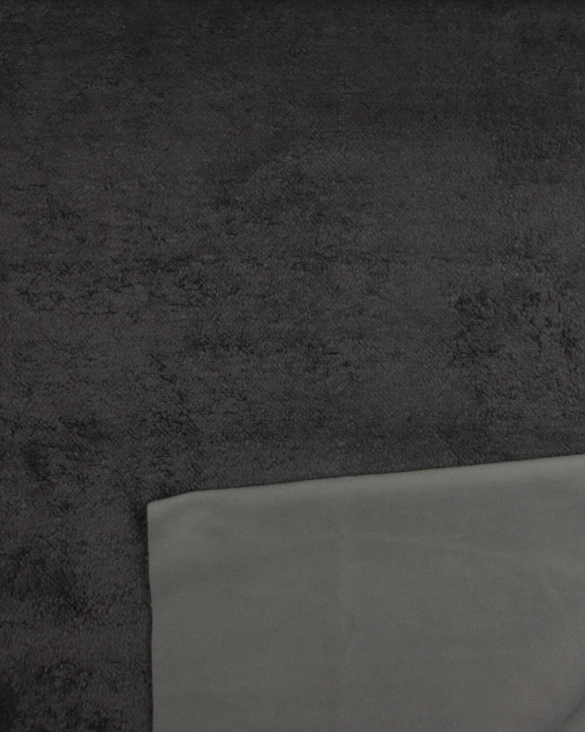 Mørkegrå - doubleface teddybear/fleece