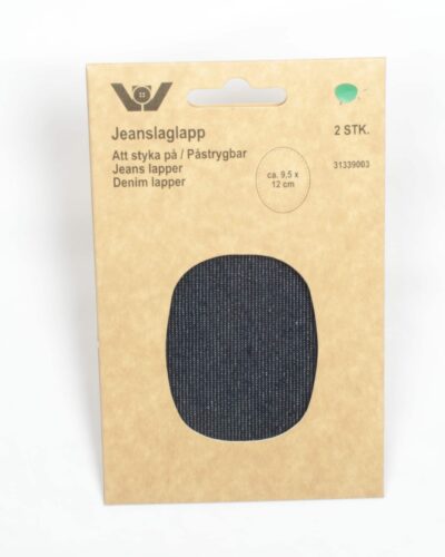 Jeans, 2 stk. mørkeblå - Strygelapper