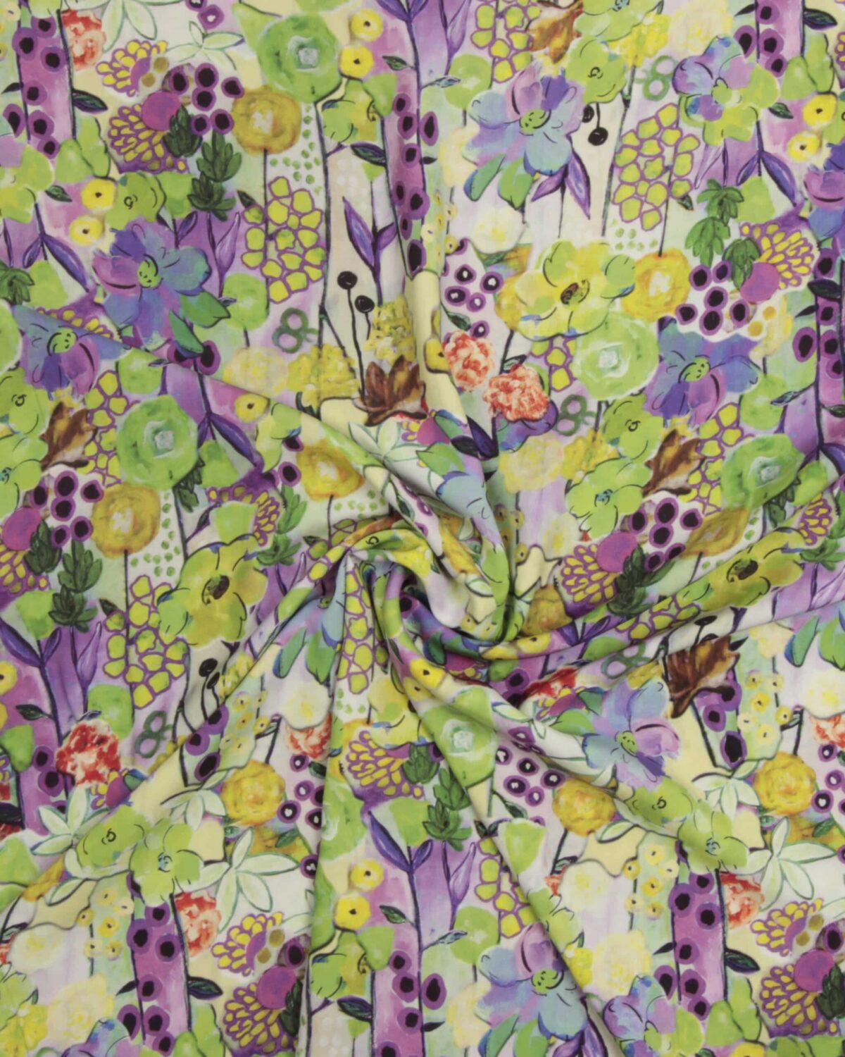 Blomstermønster - Viskose - Billede 2