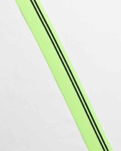 Neongrøn m. sort - 30 mm blød elastik