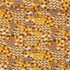 Mønster i gule og brune farver - Viskose - Ukendt