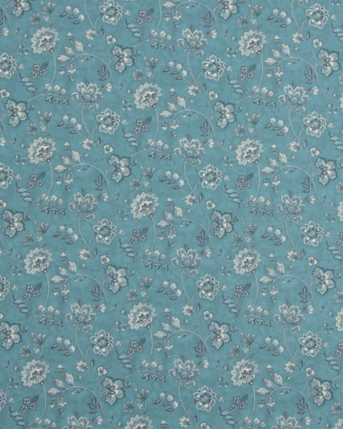 Genevieve, blå med blomster - Patchwork - Image 2