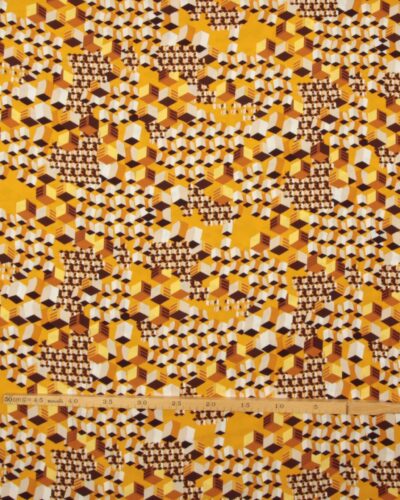 Mønster i gule og brune farver - Viskose 7 Mønster i gule og brune farver - Viskose