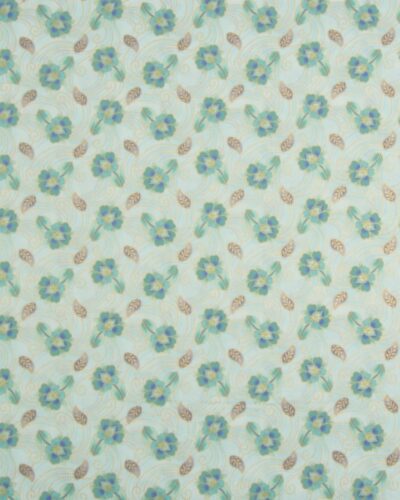 Blomster på sart lyseblå - Patchwork