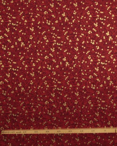 Poppy Hill, rød med guld - Patchwork