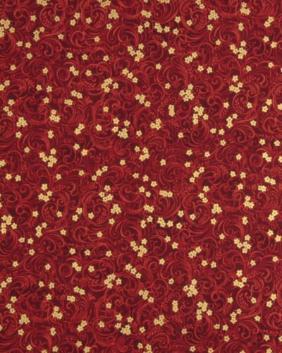 Poppy Hill, rød med guld - Patchwork