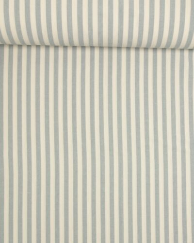 Lyseblå/offwhite striber, 12 mm - Boligtekstil (bæredygtigt)