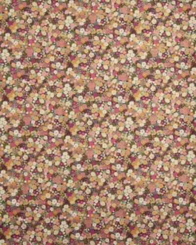 Småblomstret med guldkant, rød/pink - Patchwork