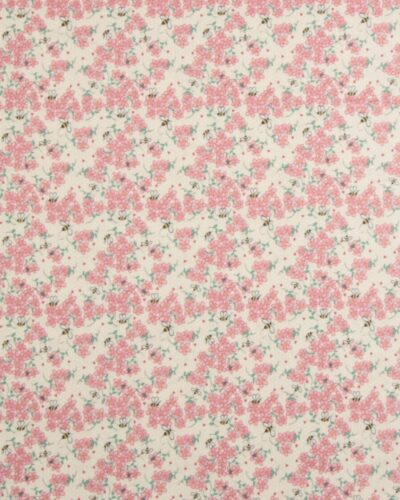 Bier og små lyserøde blomster - Patchwork
