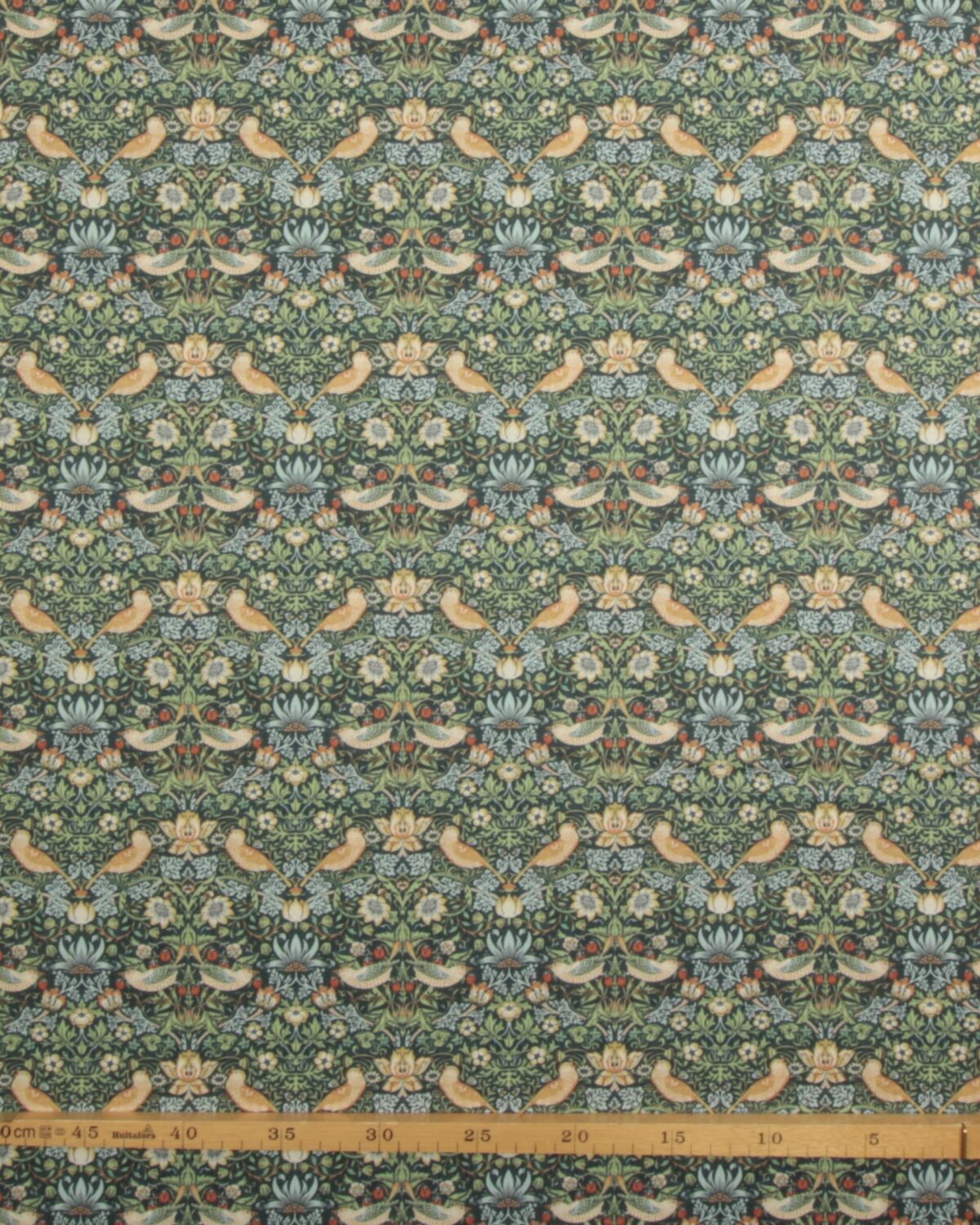 Mini Strawberry Thief, marine/grøn - William Morris - Billede 3