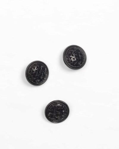 Sort m. mønster  - 22 mm