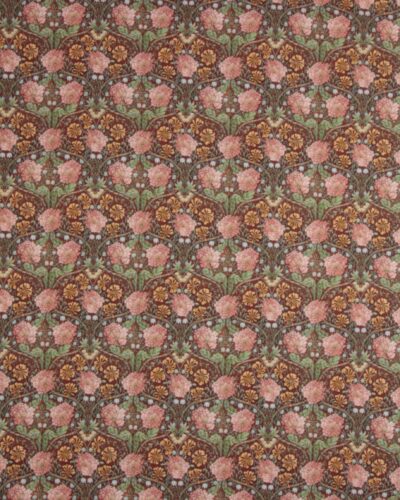 Blomster på brun bund - Patchwork