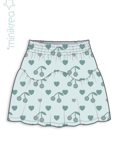 Nederdel med flæse, str. 1-8 år - Minikrea 119