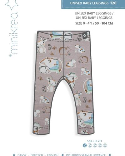 Unisex Baby Leggings, str. 0-4 år - Minikrea 120