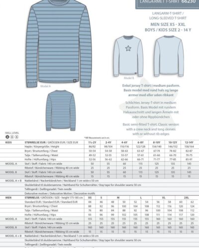 Langærmet T-shirt, str. 1½-14 år / XS-XXL - Minikrea 66230 7 Langærmet T-shirt, str. 1½-14 år / XS-XXL - Minikrea 66230