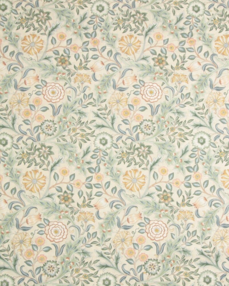 Wilhemina, creme bund m. blomster - William Morris