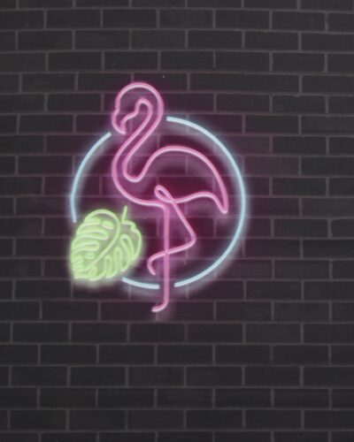 "Glow", Flamingo - French Terry (8)