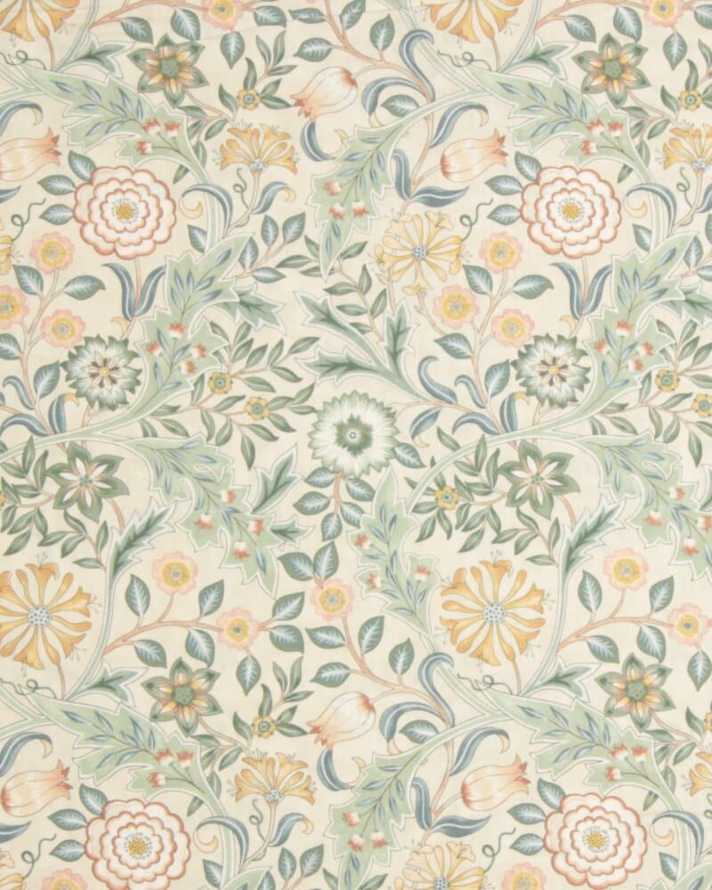 Wilhemina, creme bund m. blomster - William Morris