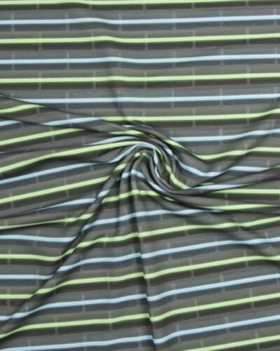 Alternative view of "Glow", murstensvæg m. lime/blå - French Terry