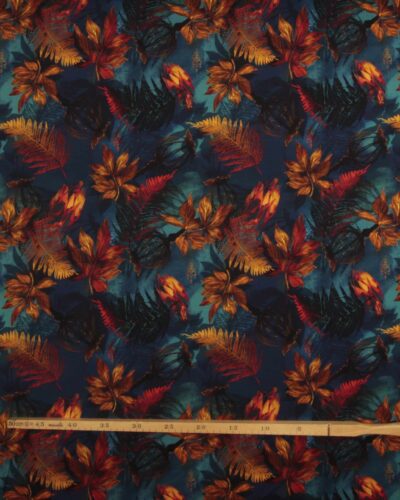 Rustfarvet blade - Viskose Jersey 7 Rustfarvet blade - Viskose Jersey