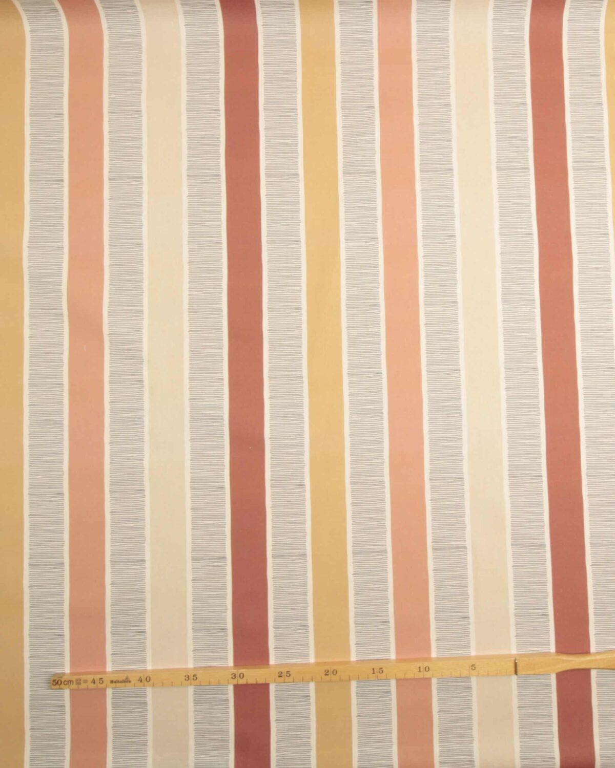 Karry, rust, linier i sort og beige - Billede 3