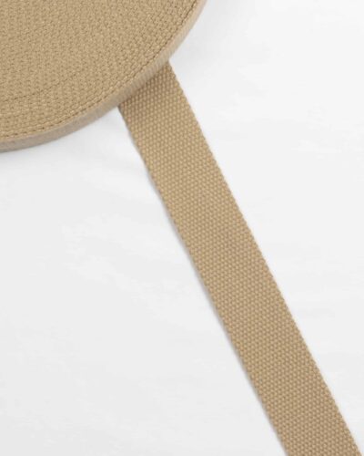 Mørk beige, bomuld - Gjordbånd 32 mm