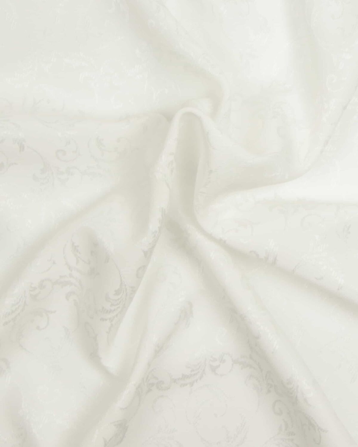 Flødefarvet med fint glansfuldt mønster, polyester - Billede 3