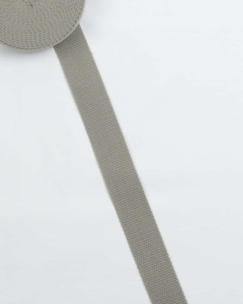 Lys grå, bomuld - Gjordbånd 32 mm -