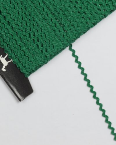 Zig-zag bånd 6 mm - Mørk grøn