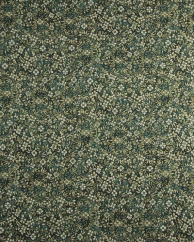 Blomster m. guldkant på grøn - Patchwork