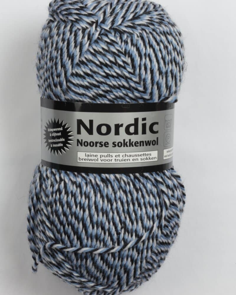 Nordic fra Lammy Yarns (Ragsokke uld blå)