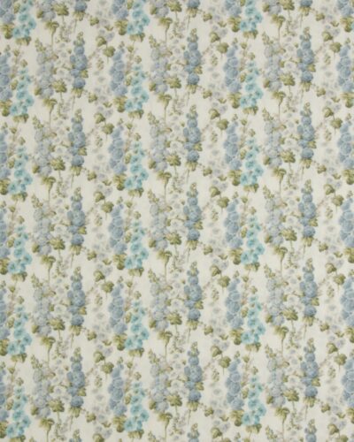 Blue Collection, hvid m. lys blå blomst (Sanderson) - Patchwork