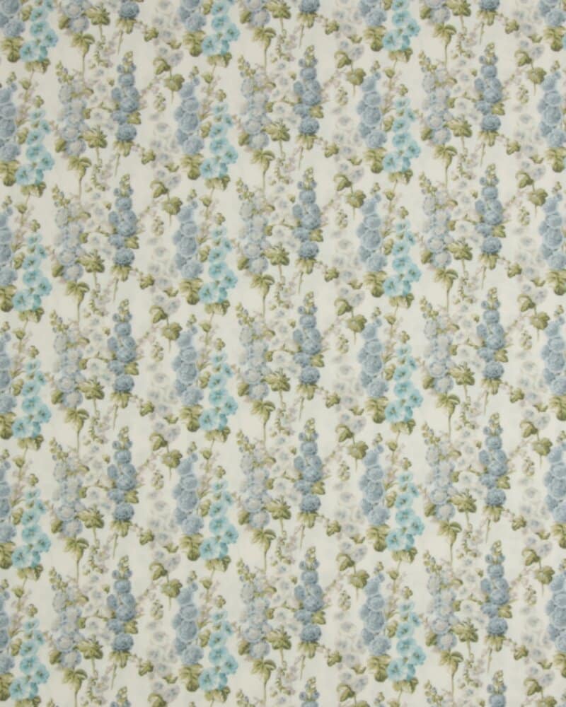 Blue Collection, hvid m. lys blå blomst (Sanderson) - Patchwork - Sanderson