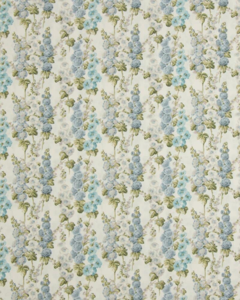 Blue Collection, hvid m. lys blå blomst (Sanderson) - Patchwork - Image 2