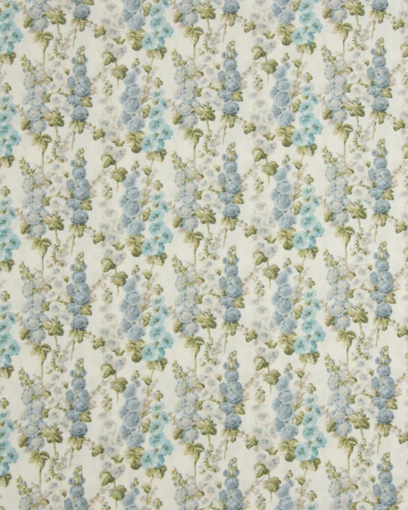 Blue Collection, hvid m. lys blå blomst (Sanderson) - Patchwork - Sanderson