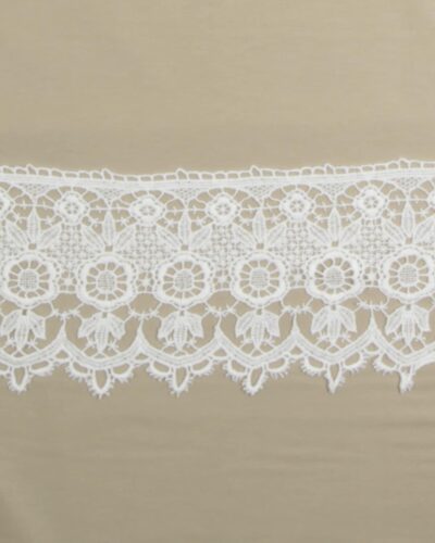 Hvid - 15 cm macrameblonde